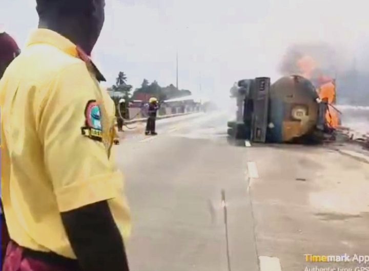 LASTMA Swiftly Responds to Petroleum Tanker Fire at Iyana-Isolo, Oshodi, Prevents Major Calamity.