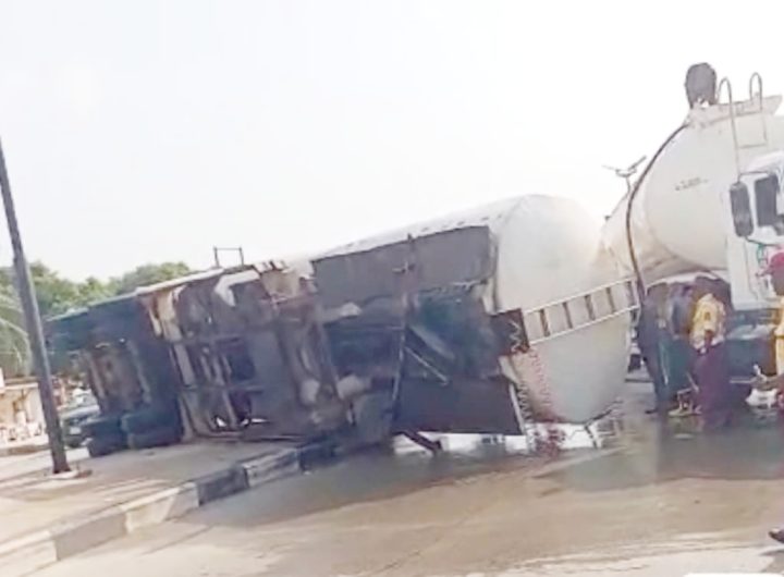 Calamity Averted as LASTMA Prevents Fire Disaster Following PMS Tanker Crash at Awoyaya