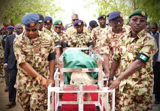 Military Holds Burial Ceremony for Soldiers Killed in Insurgent Attack