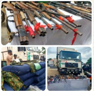 Lagos Police Intercept Truck With Military Camouflage, Weapons, Arrest Four