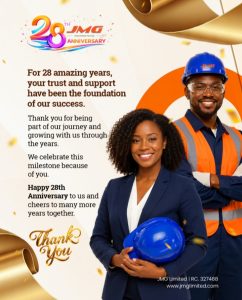 JMG Marks 28 Years of Growth, Innovation and Engineering Excellence in Nigeria