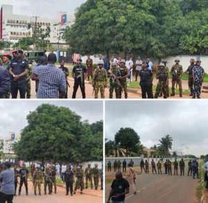 Soldiers, Police Block Ex-Servicemen from Protest at Defence Headquarters