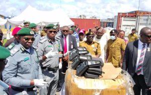 Customs Intercepts 108 Drones, 1,282 Bales of Used Clothes, Expired Products at Apapa Port