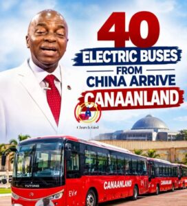 40 New Electric Buses Arrive Canaanland as Church Expands Transport System