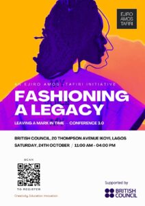 Ejiro Amos Tafiri, British Council Set Lagos Fashion Conference for October 24