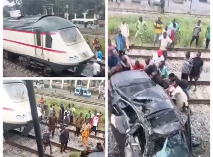 LASTMA Rescues 55-Year-Old Driver as Moving Train Smashes Honda Car in Lagos