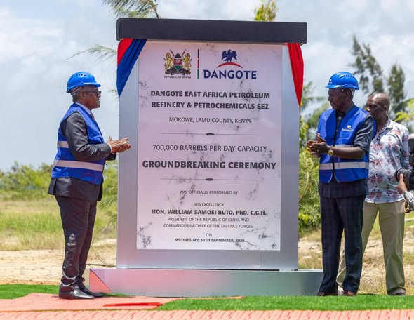 Dangote Breaks Ground on bn Kenya Refinery, Targets 700,000 Barrels Daily
